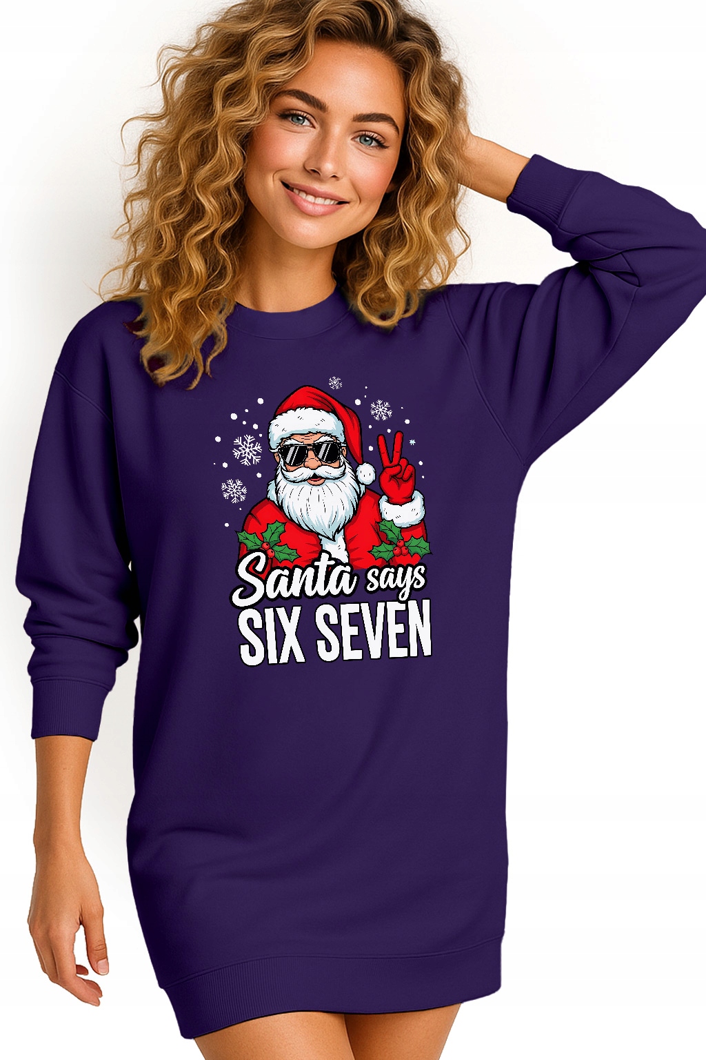 Mikina Vánoční Oversize Šaty Six Seven 67 Dárek K Vánocům M