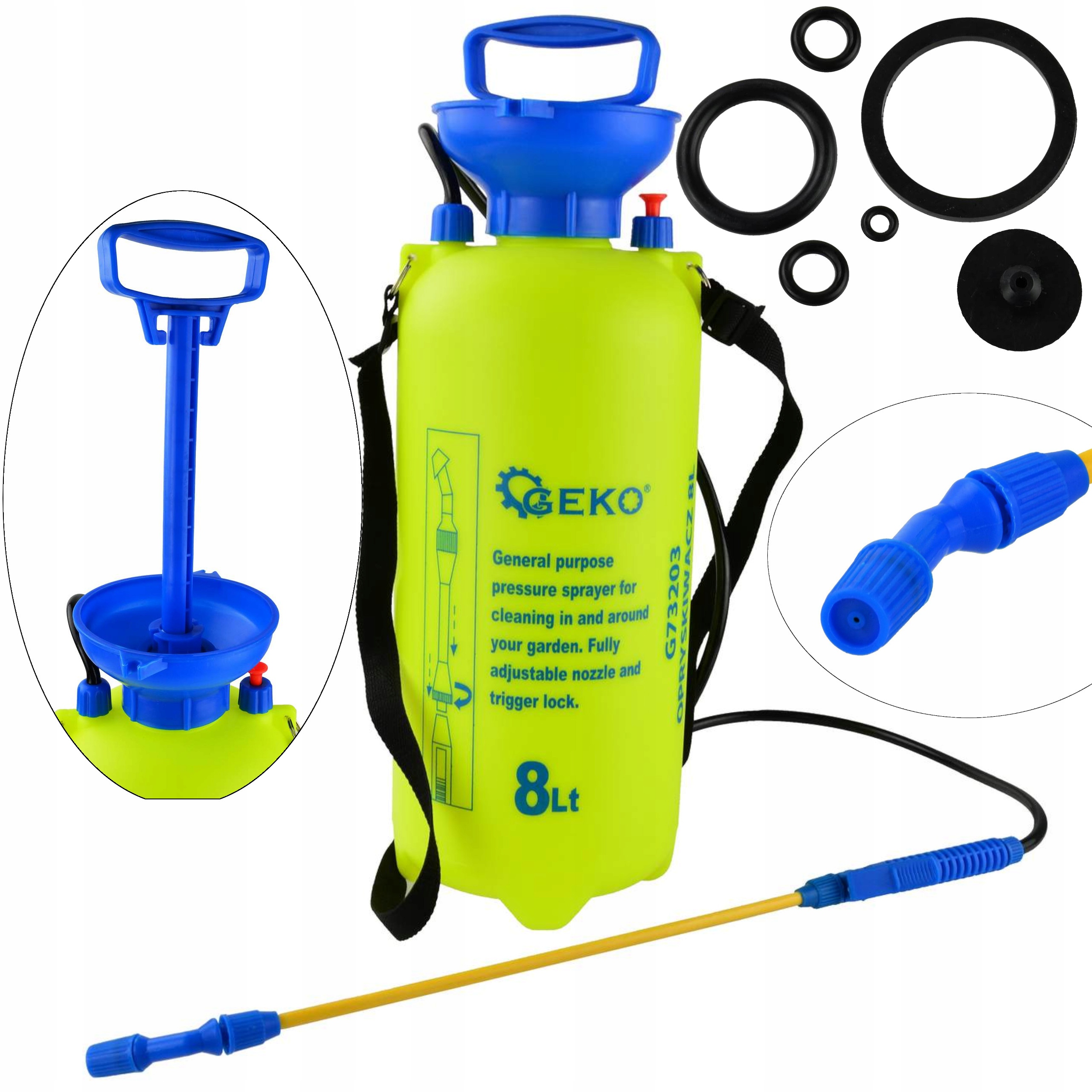 

Opryskiwacz Ciśnieniowy Geko 8 l Mocny Polietylen