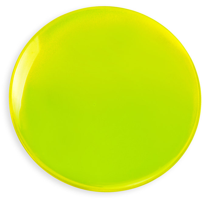 ODBLASKOWY ZNACZEK PRZYPINKA BUTTON ŻÓŁTY EAN (GTIN) 5902135402542