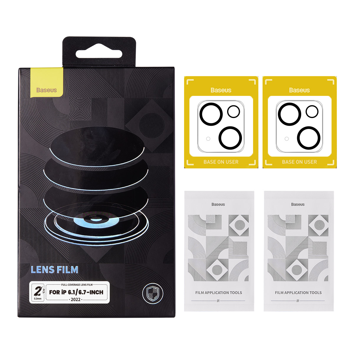 BASEUS FOLIA OBIEKTYW ПОДХОДИТ ДЛЯ IPHONE 14/14 PLUS Тип дизайна закругленные края
