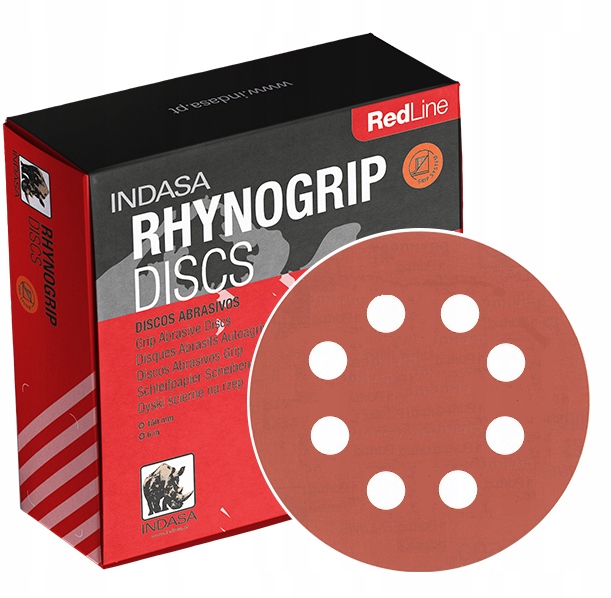 INDASA RED Krążki Ścierne Rzep 125mm 8H P400 10x Marka Indasa