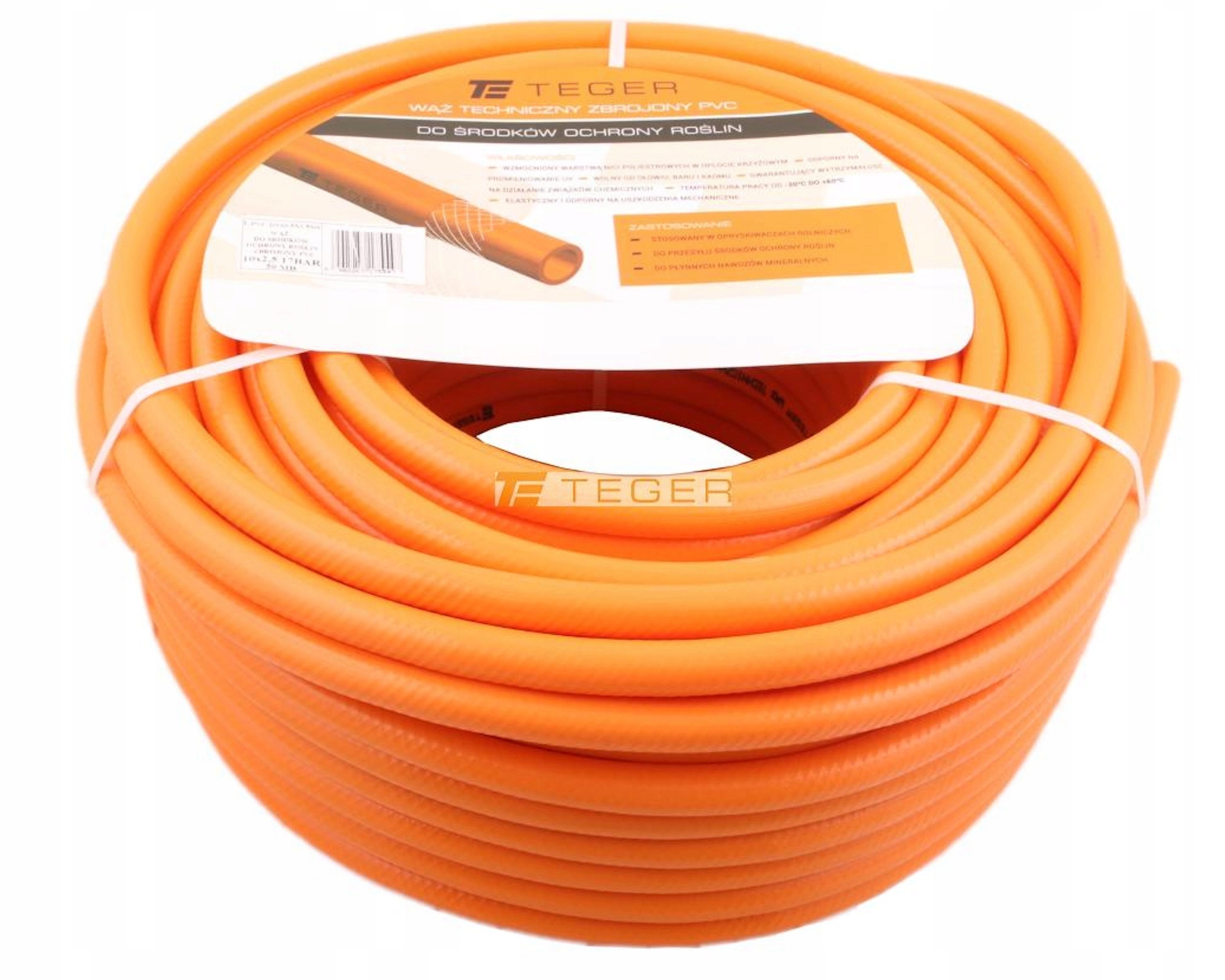 Hadice postřikovače vyztužená Pvc 12.5X3 20b Teger 50m