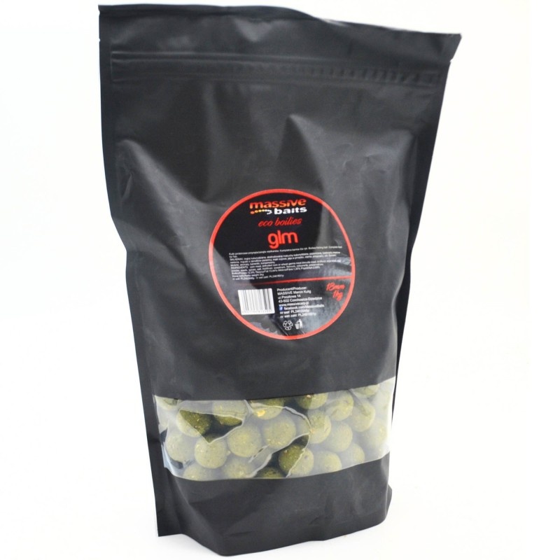Massive Baits Kulki Proteinowe Eco Boilies Glm Małże 18mm 1kg