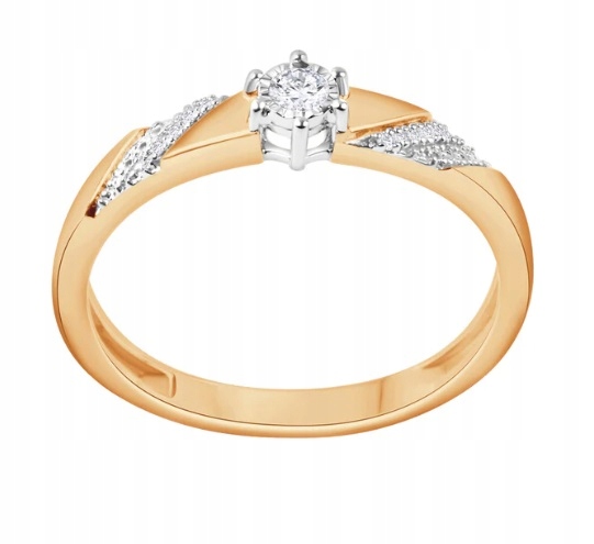 Złoty Pierścionek z Diamentami r11 PZ20980 Verona Jewellery