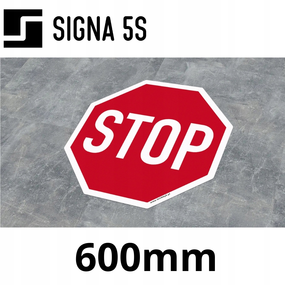 Podlahová značka SafeWalk „stop“ 60 cm protiskluzová R10