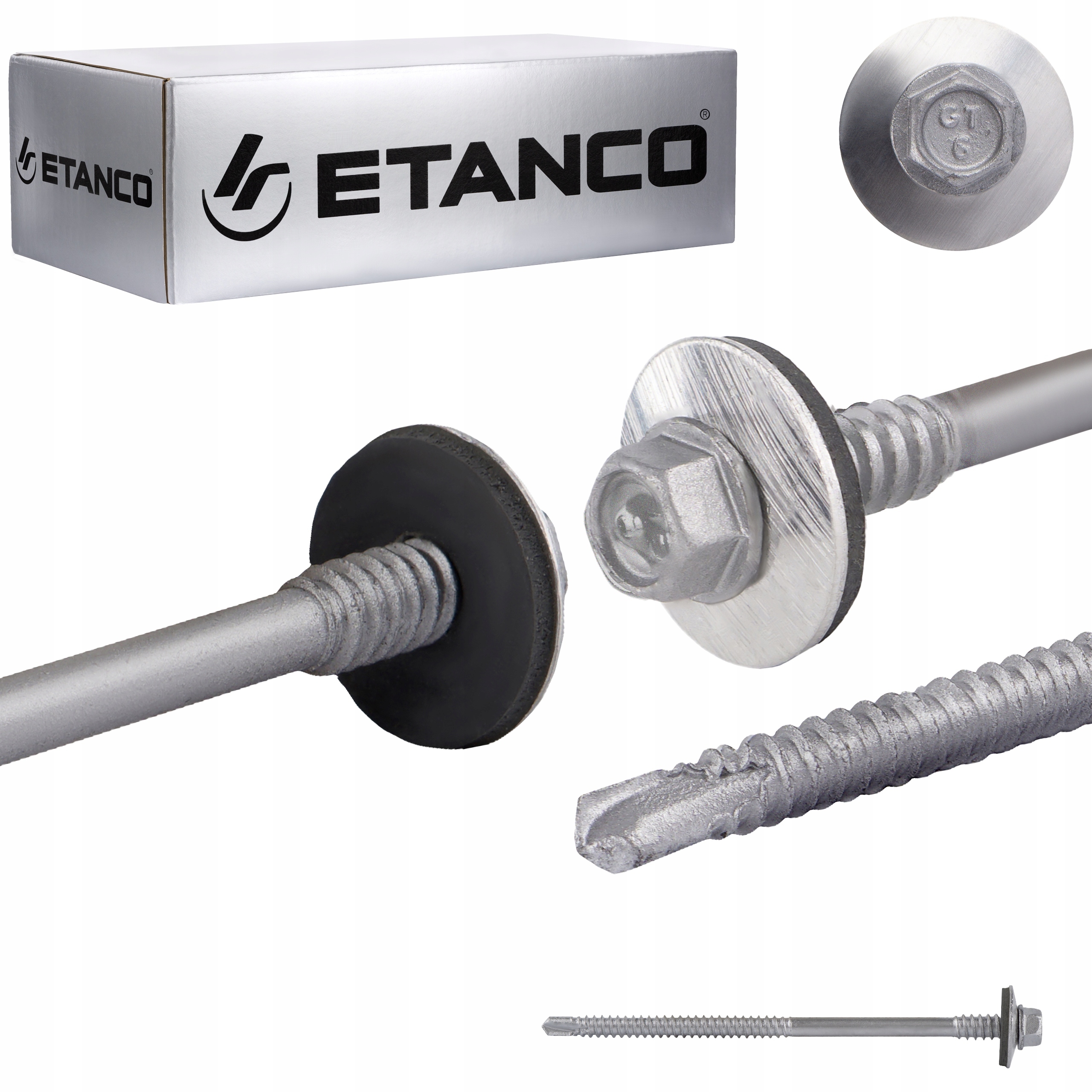 Wkręty do płyty warstwowej 110 mm Ocynk 100 szt. do metalu Etanco GTR6