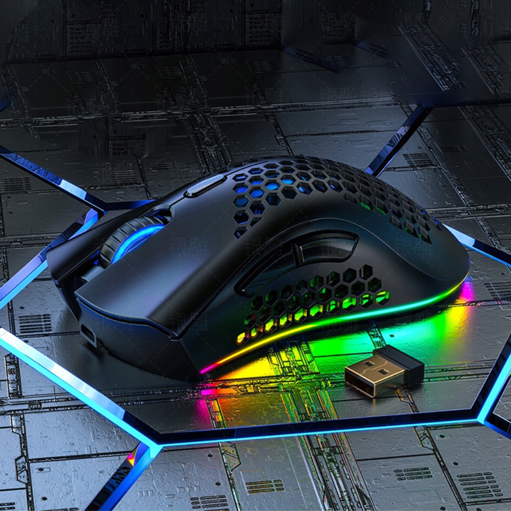 MYSZ GAMINGOWA MYSZKA DLA GRACZY BEZPRZEWODOWA RGB Sensor optyczny