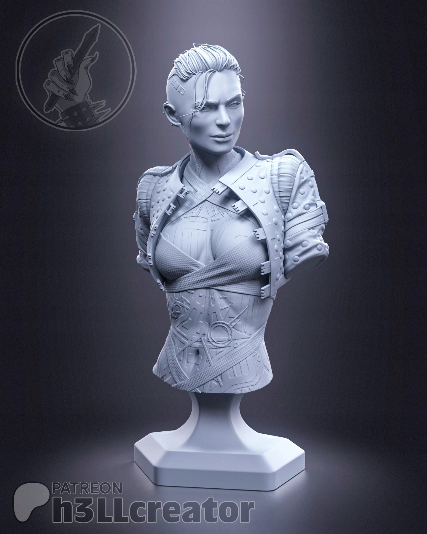 Figurka Jack Mass Effect Busta h3LL creator 3D tisk 12K