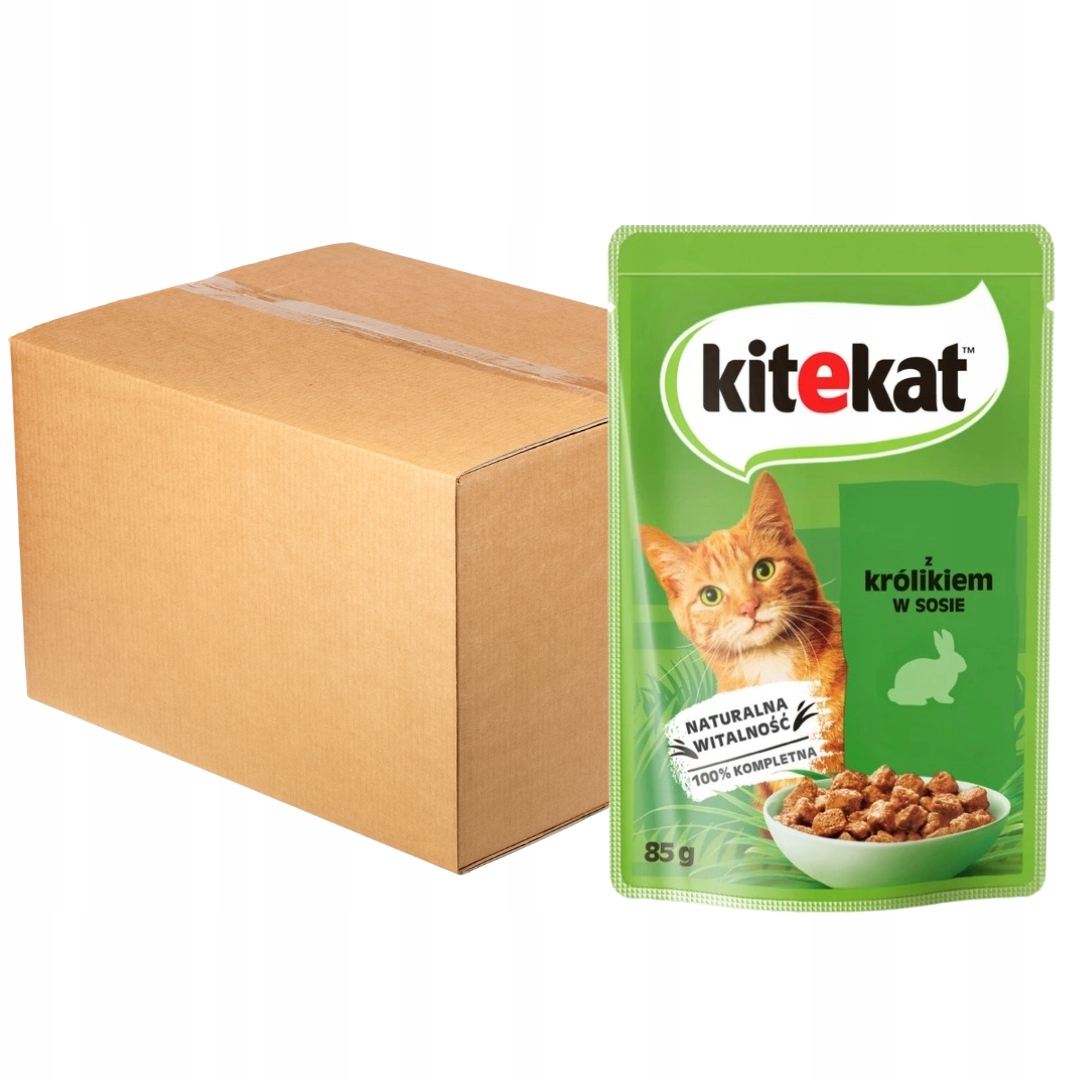 Levně Kitekat Kompletní Krmivo pro kočky s králíkem 85 g x 28 kusů