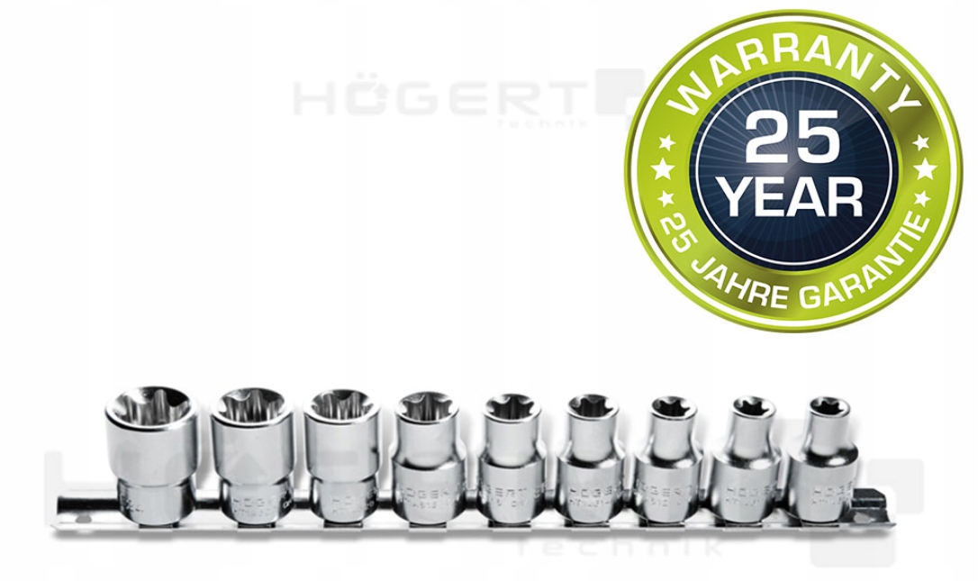

Hogert HT1A880 Zestaw Nasadek Torx 1/2" 9szt