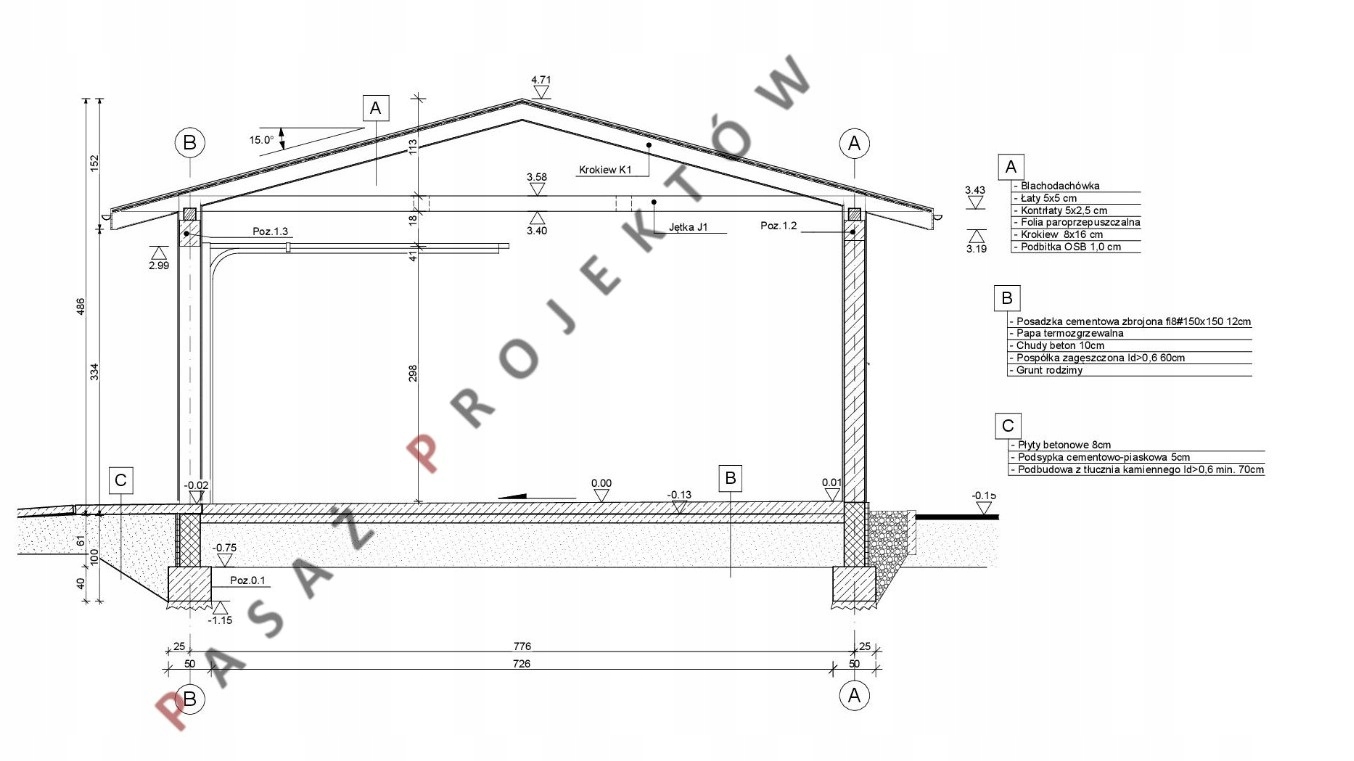 GARAŻ DWUSTANOWISKOWY G063 Marka inna