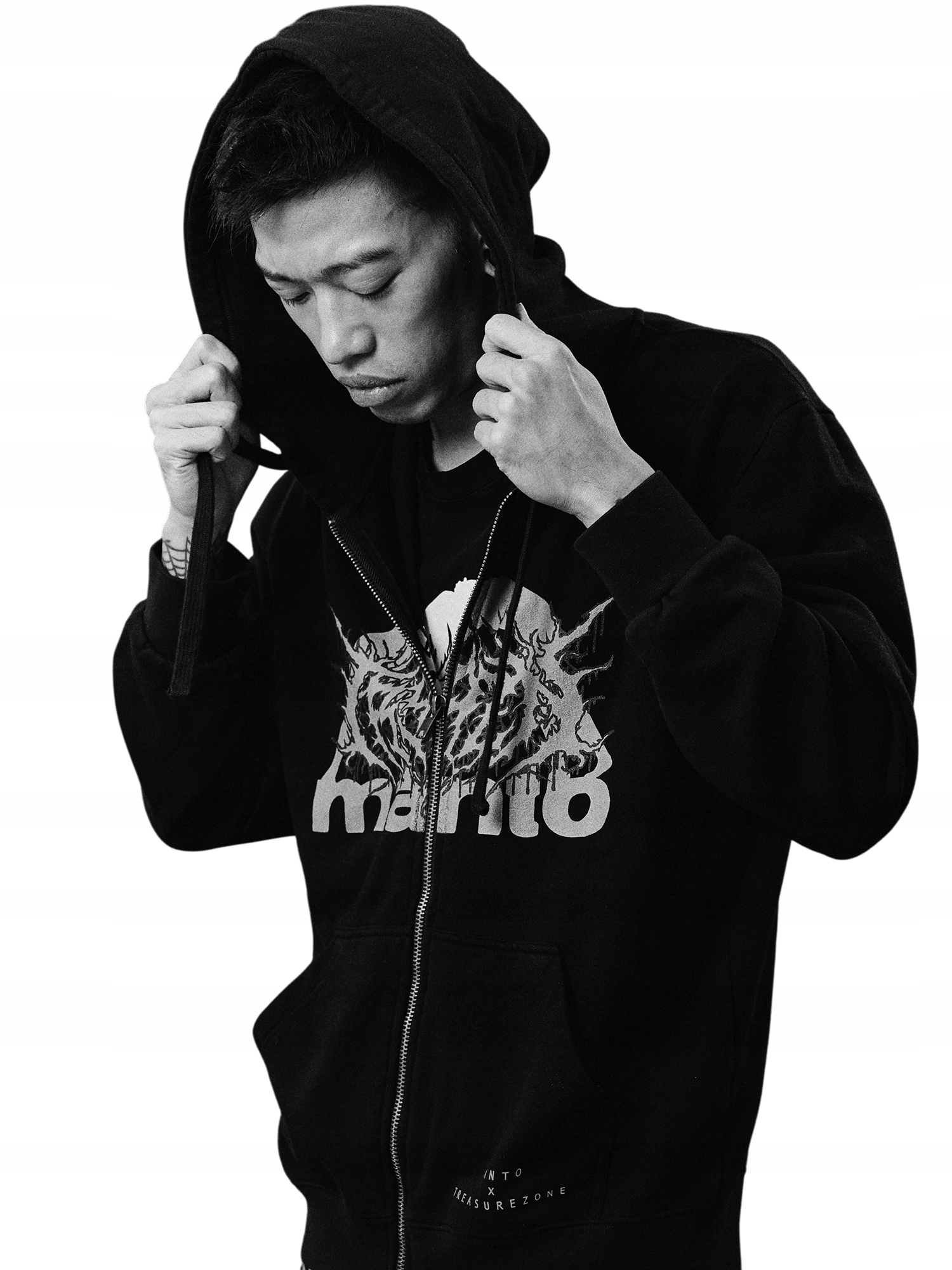 Manto Rozepínací Mikina S Kapucí Treasure Zone Black L