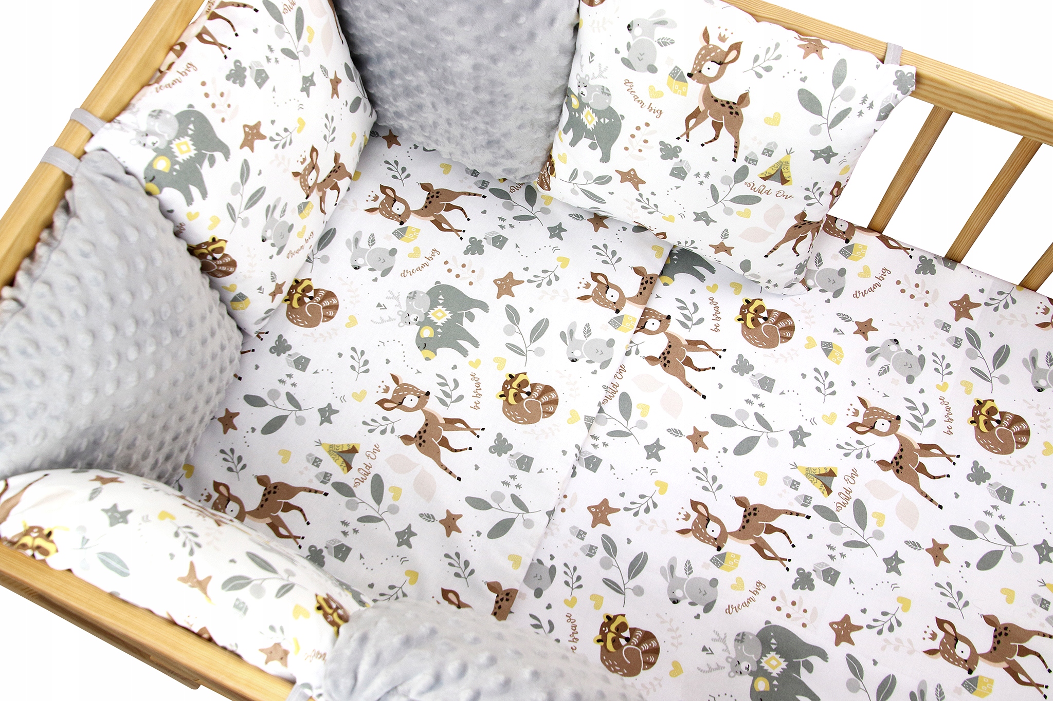 11 CZĘŚCI POŚCIEL 120x90 DO ŁÓŻECZKA 120X60 MINKY