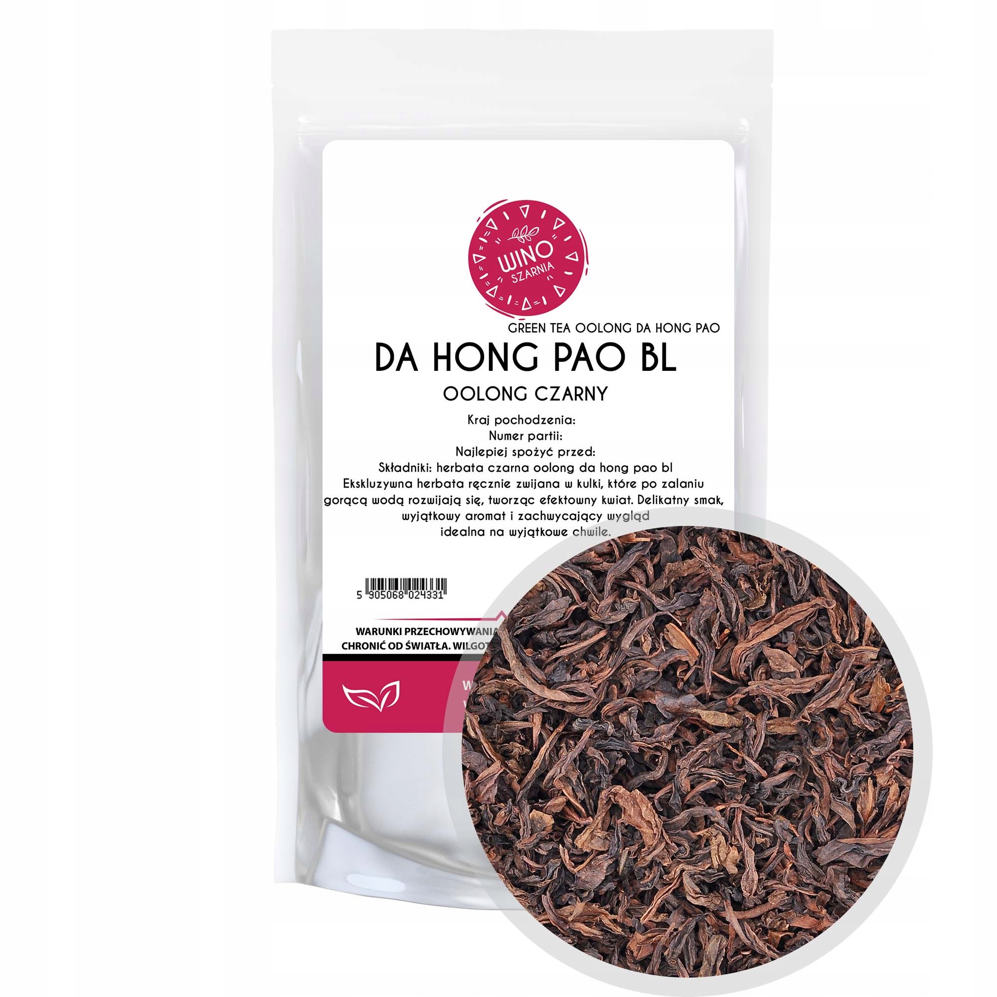 Levně 7 x Winoszarnia Čaj černý listový Oolong Da Hong Pao Bl 50 g