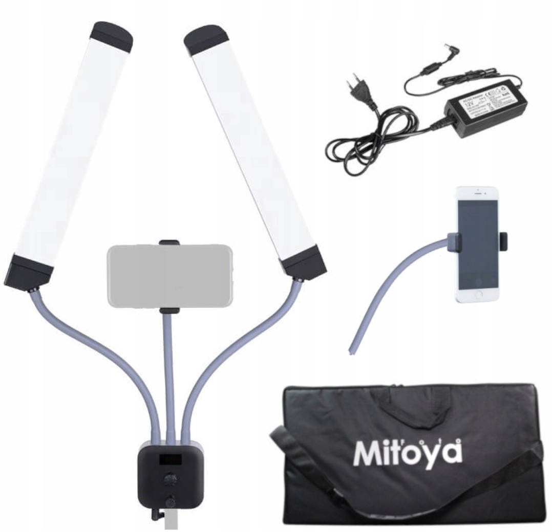 MITOYA MTY-176 LAMPA KOSMETYCZNA LED 2W1 + TORBA + STATYW 230CM Stan opakowania oryginalne