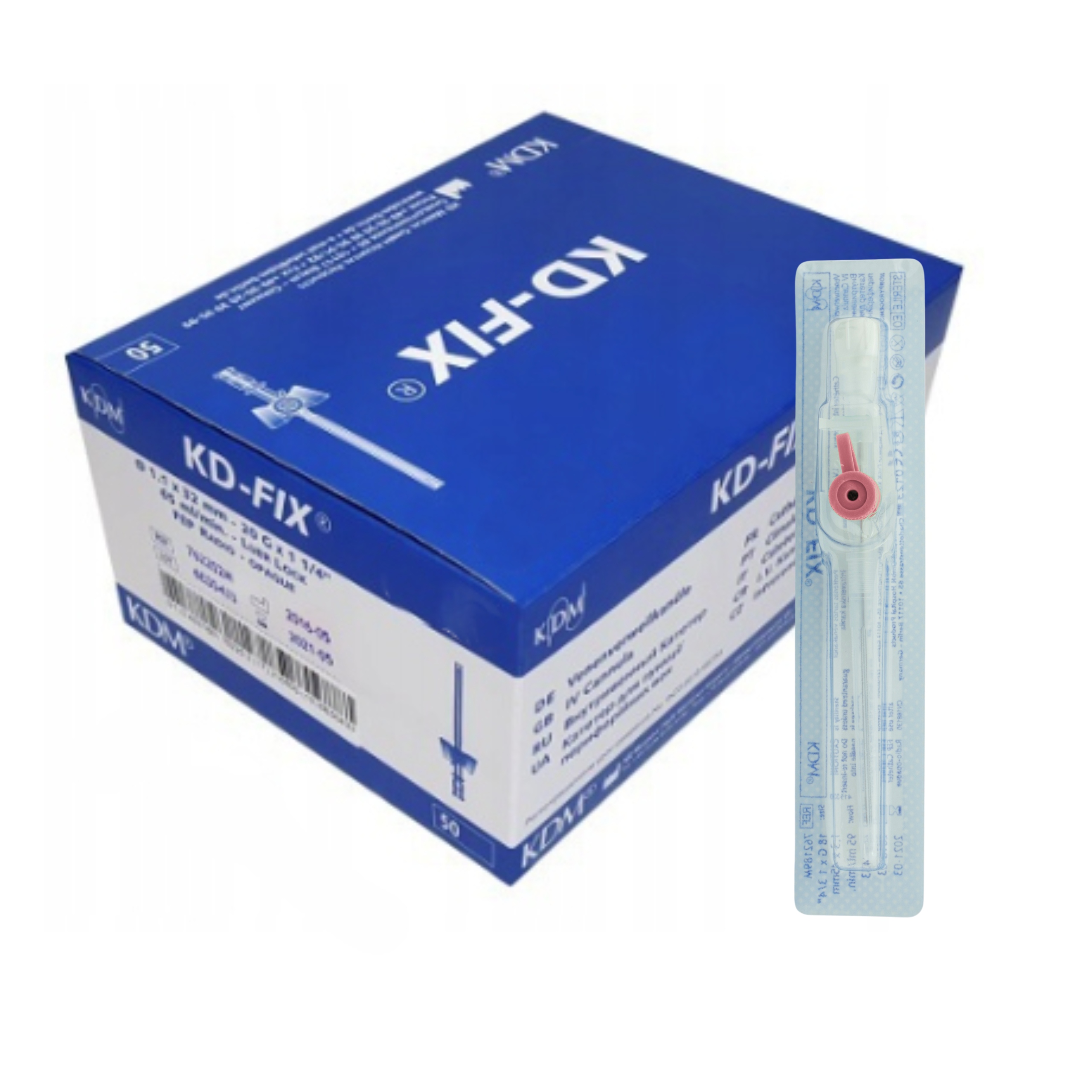 Wenflon KANIULA DOŻYLNA KD-FIX 20G 1.1x32mm Różowy 50SZT.