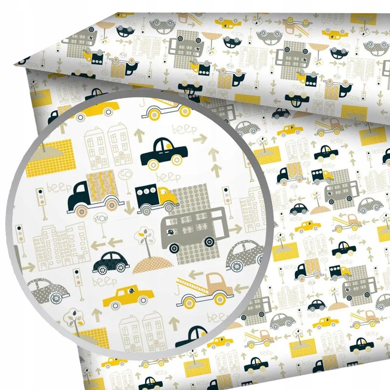 

Prześcieradło 160x200 cm nowoczesny wzór autka