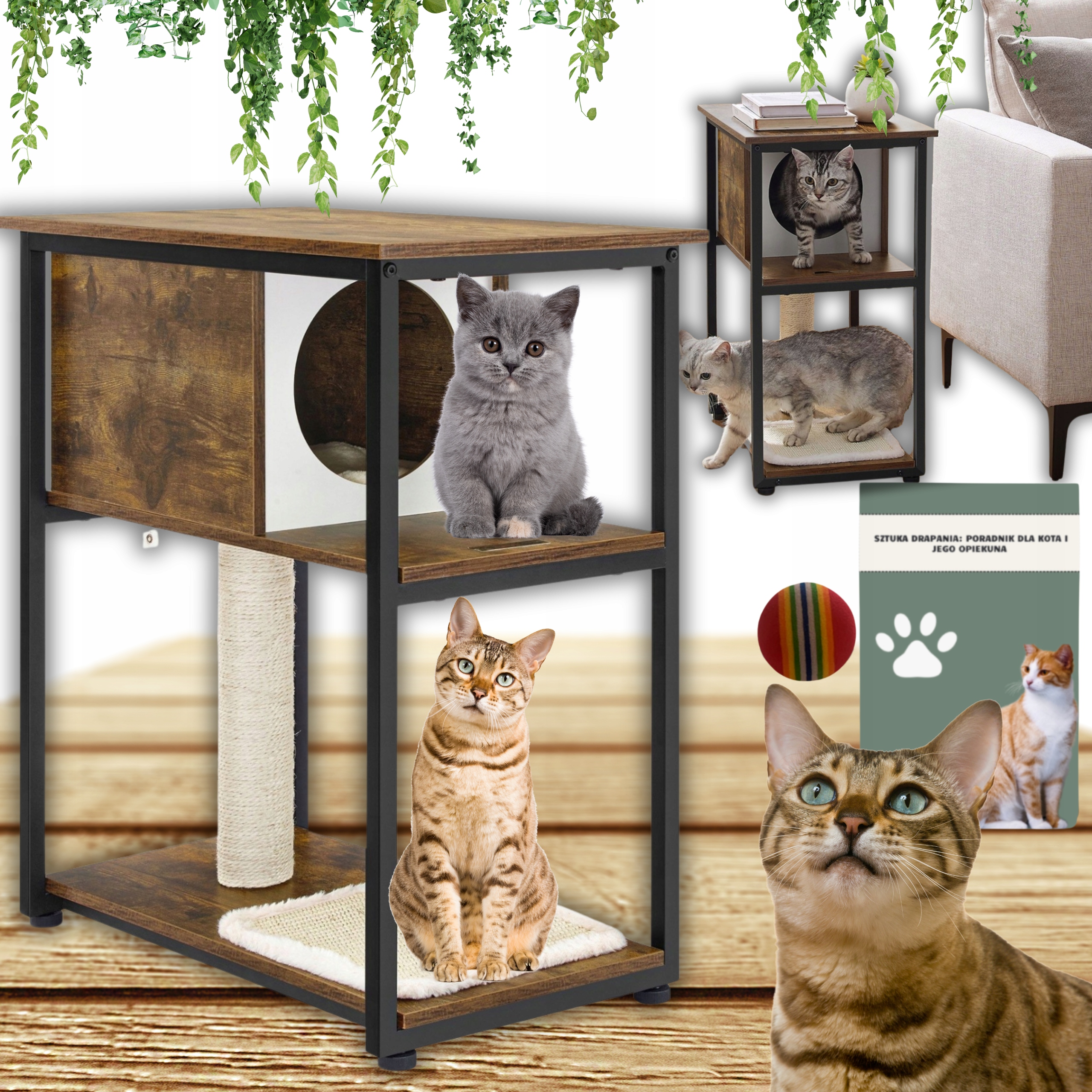 Drapak Pro Kočky Skříňka Jeskyně Domeček Pelíšek Komoda Regál Podložka Budka!