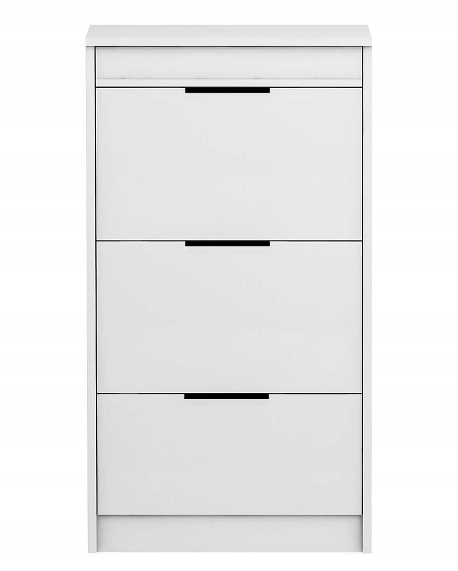 ZESTAW MEBLI PRZEDPOKÓJ SZAFKA SIEDZISKO BIAŁY Głębokość mebla 28 cm