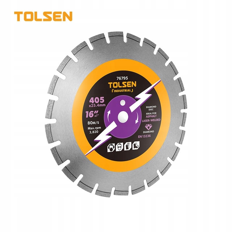 Tarcza diamentowa 450x25,4 mm asfalt beton laserowa Tolsen Pro