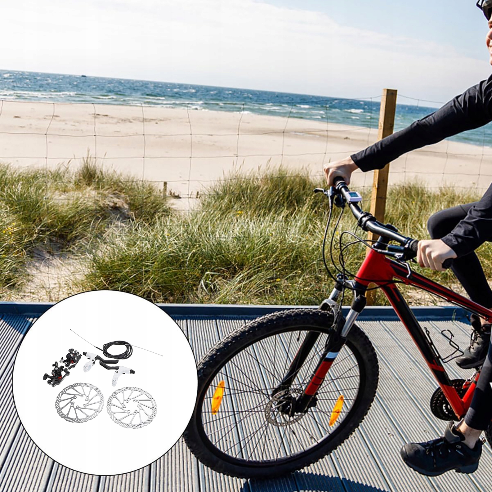 KOMPLETNY ZESTAW HAMULCÓW TARCZOWYCH DO ROWERÓW Marka inna marka