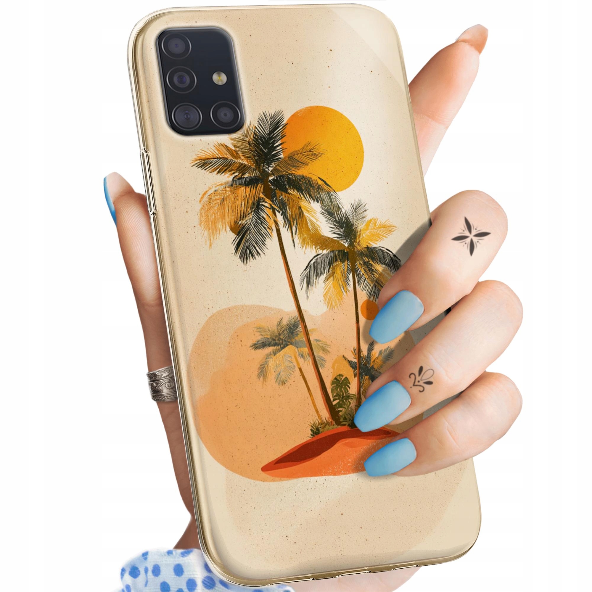 Etui Do Samsung Galaxy A51 Palmy Dżungla Egoztyka Tropikalne Obudowa