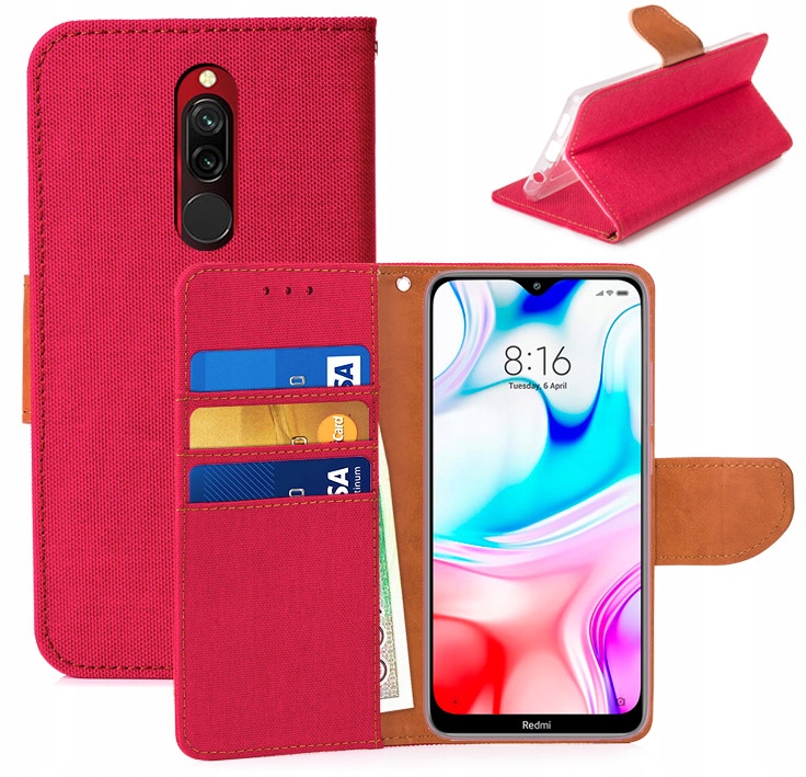 

Etui Portfel Canvas do Xiaomi Redmi 8