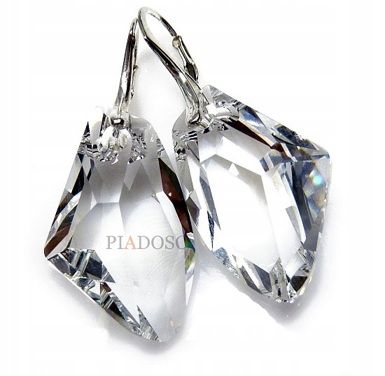 Krásné krystaly Náušnice Crystal Stříbro Arande