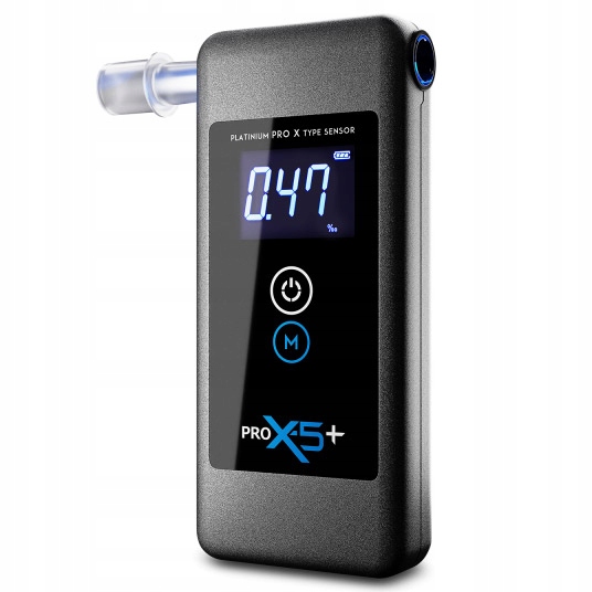 ALKOMAT ALCOFIND PRO X-5 PLUS PLATYNOWY SENSOR | + KALIBRACJE + 12 USTNIKÓW Model PRO X-5 PLUS