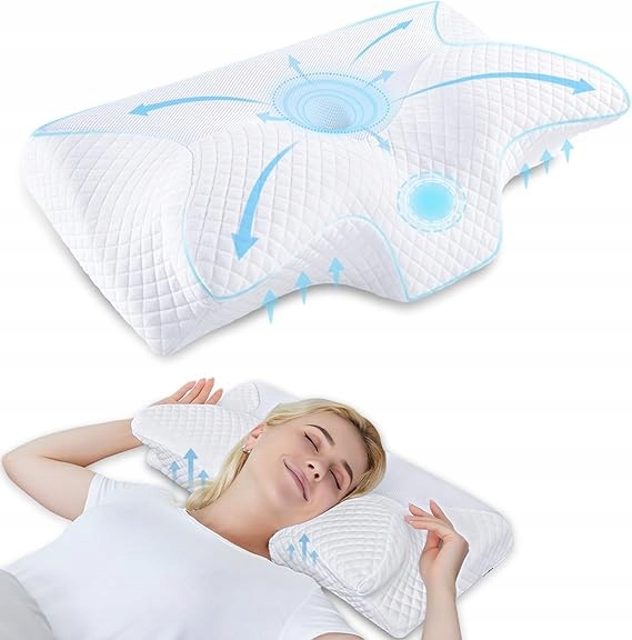 Poduszka Ortopedyczna Homca z Pianki Pamięciowej Ergonomiczna 60x35x8 cm