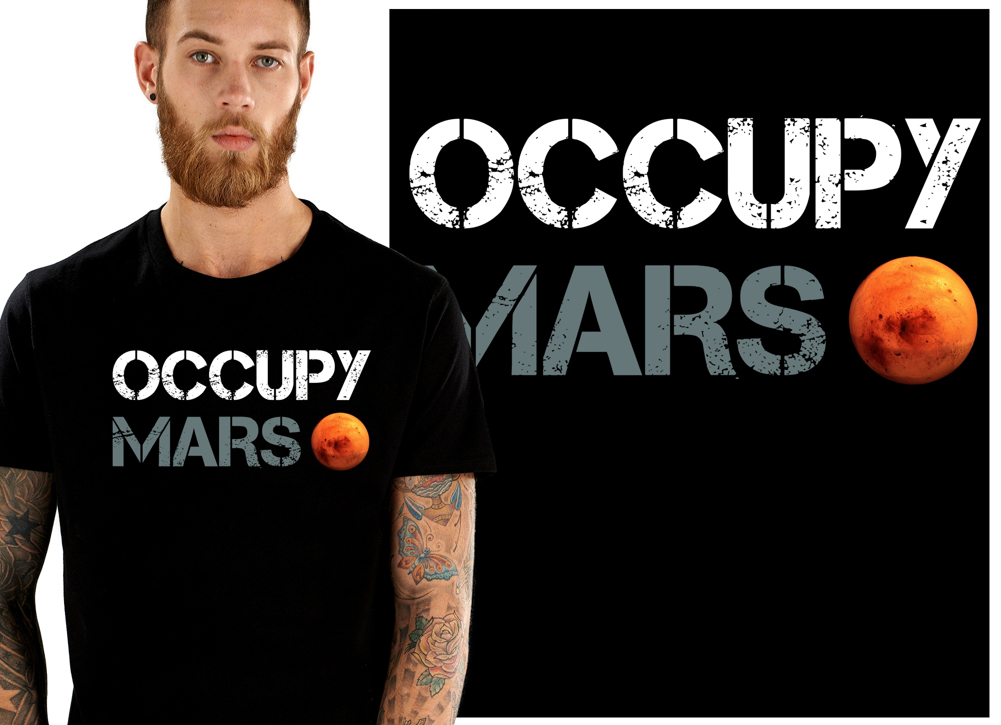 

Occupy Mars Zająć Marsa Elon Musk Koszulka Męska L