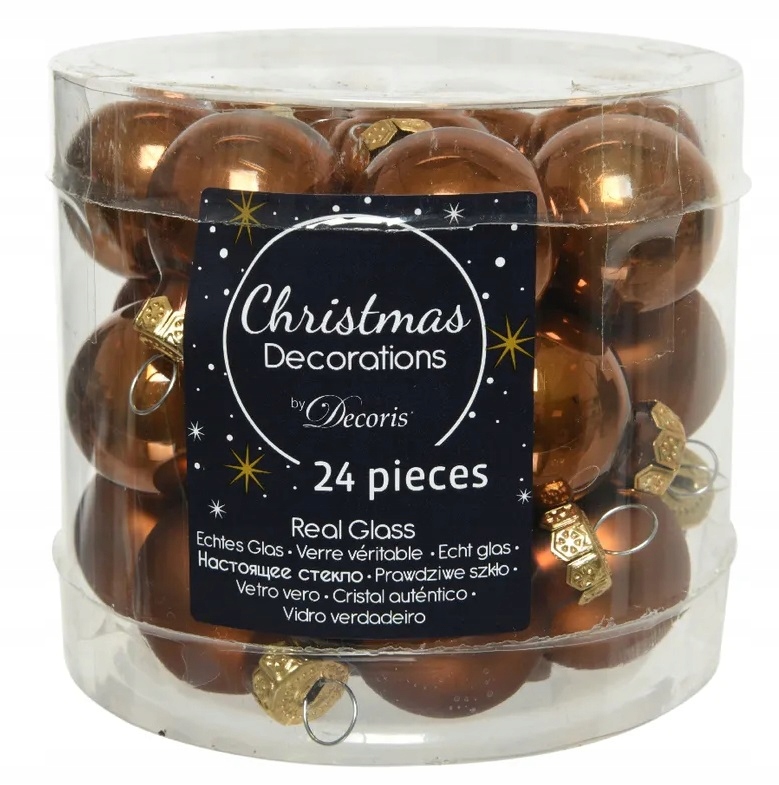 

Bombki Na Choinkę Świąteczne Ozdobne Okrągłe 24SZT