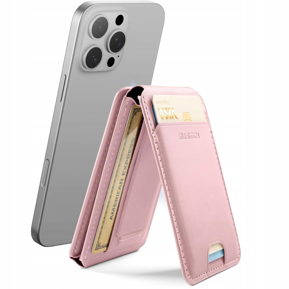 Magnetická peněženka Suritch na karty pro MagSafe, odolná s opěrkou