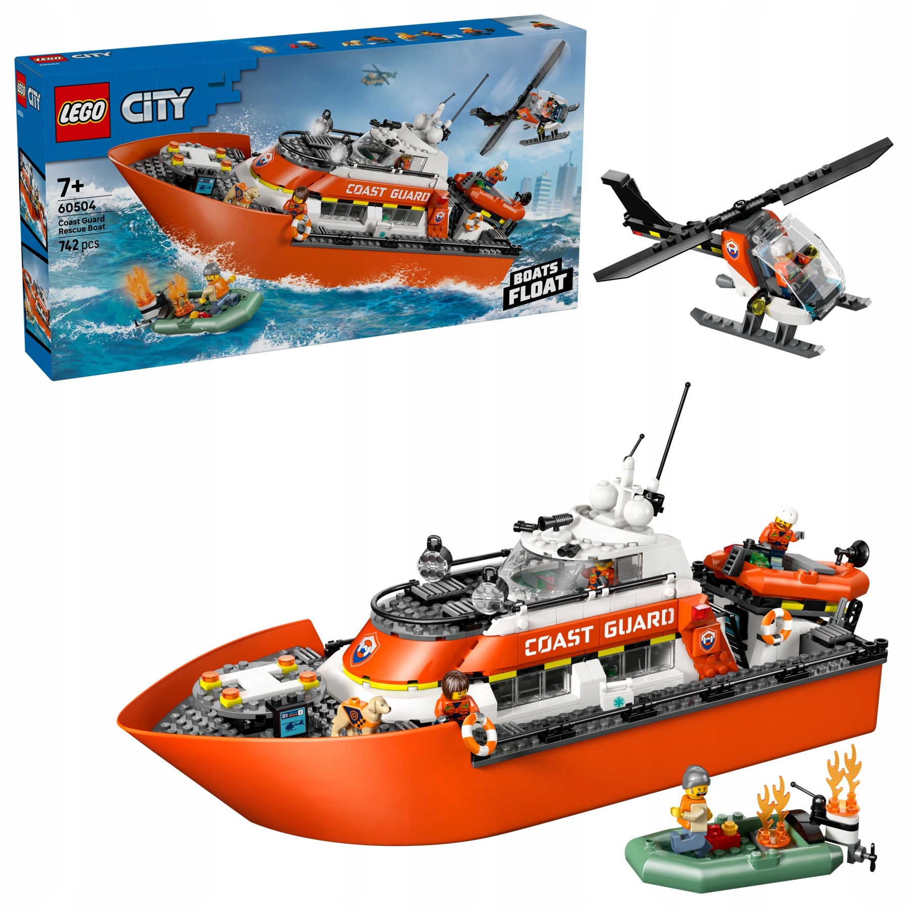 Lego City 60504 Loď a vrtulník pobřežní stráže Plave 7+