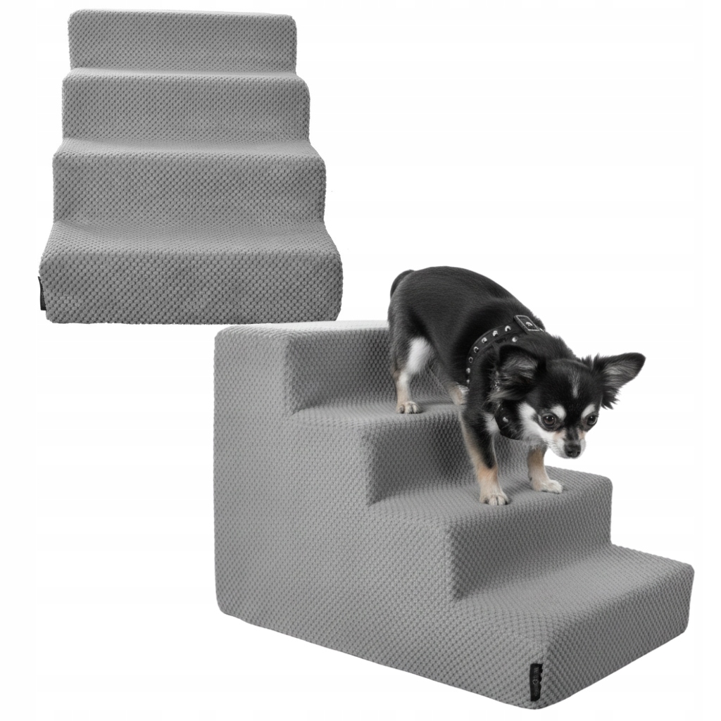 Rampa Schodky pro psa kočku 4 stupně Protiskluzová Plošina 40 cm Schody