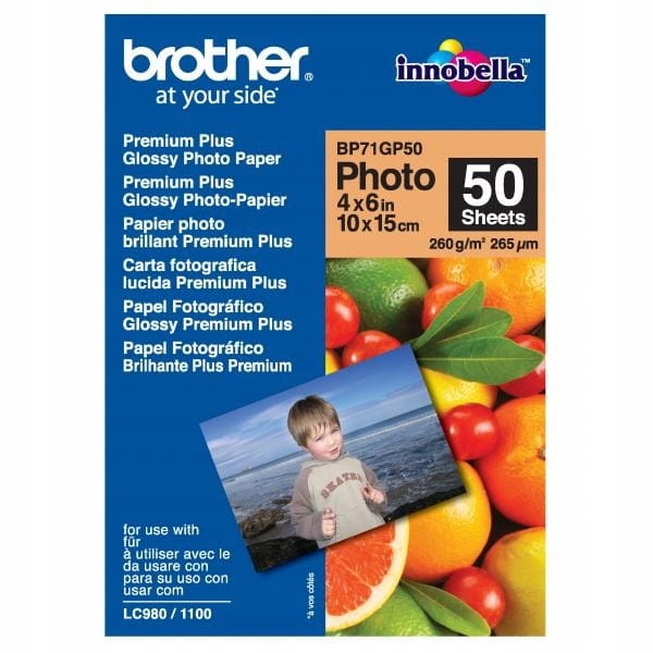 

Papier foto Brother 10x15cm 260g 50szt. BP71GP50