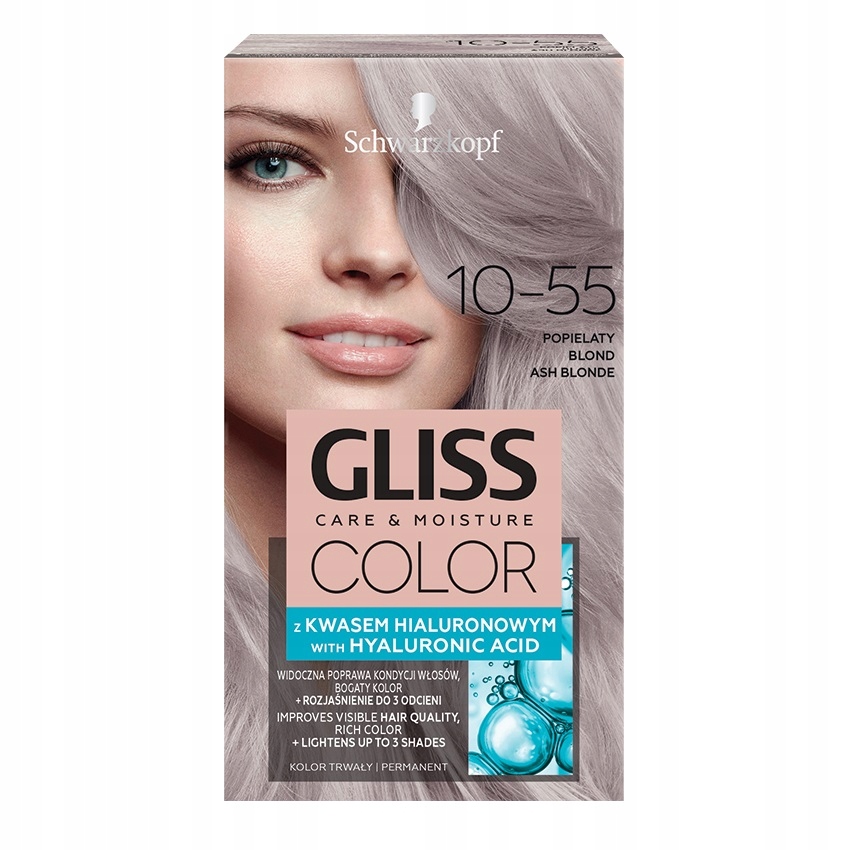 

Schwarzkopf Gliss Color farba 10-55 Popielaty