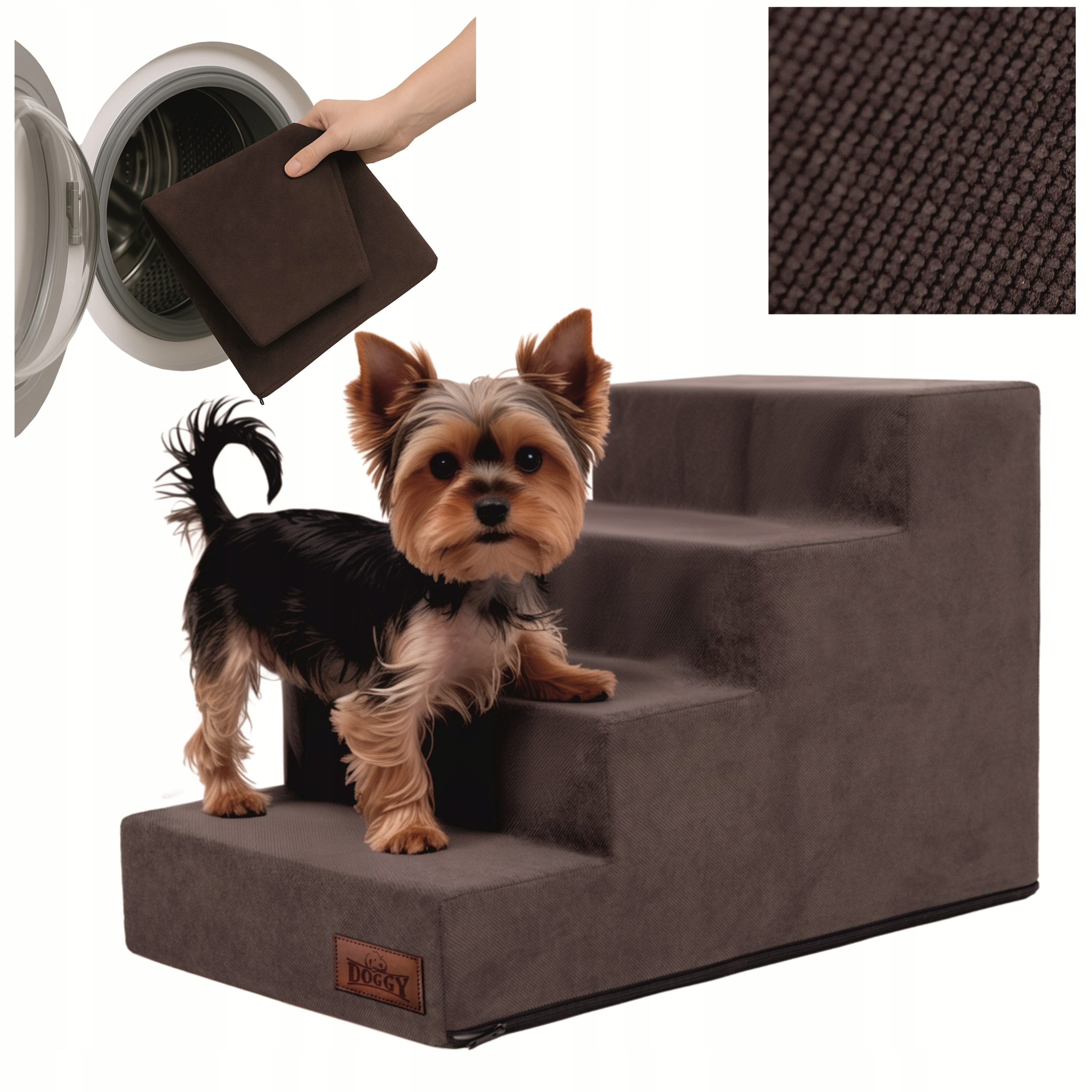 Schodki Dla Psa Schody dla psów kotów Rampa Antypoślizgowa, 4 stopnie 40 cm