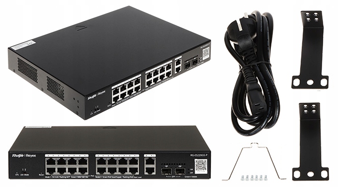 Switch 18-portowy PoE Ruijie Reyee RG-ES220GS-P zarządzalny w chmurze