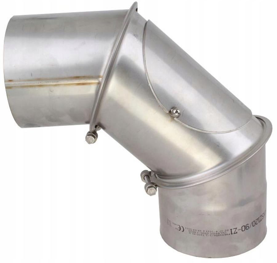 Koleno Ø120 0-90°/ 1 mm, regulovateľné s čistiacim otvorom, žiaruvz