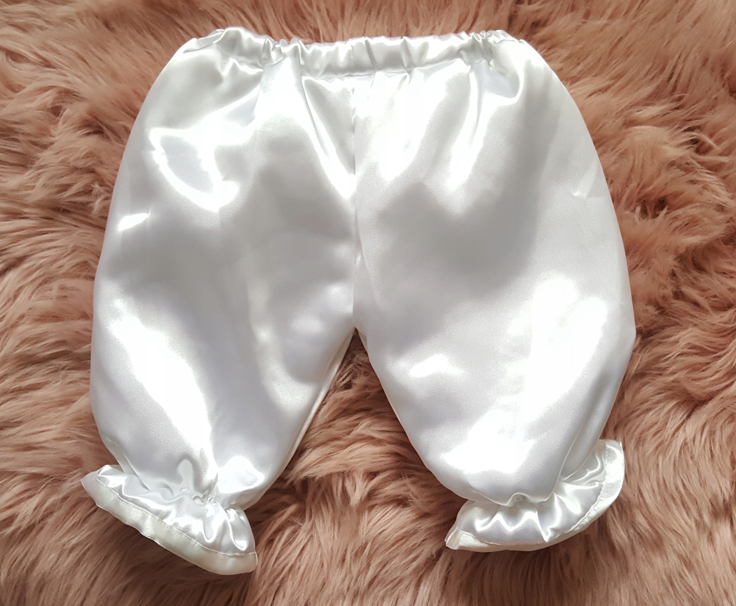 SATYNOWE, OCIEPLANE SPODNIE- r 80/86