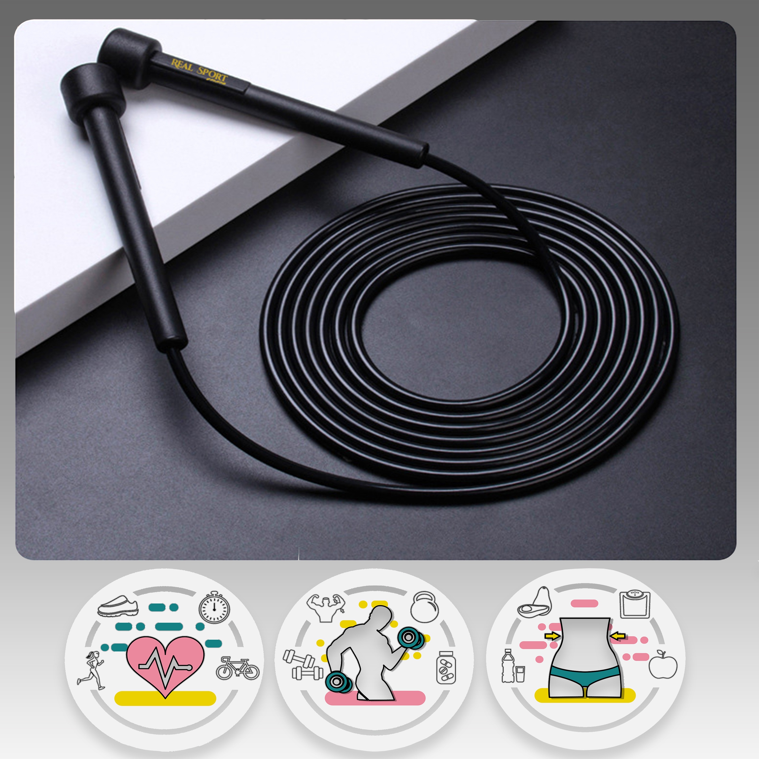 SKAKANKA CROSSFIT FITNESS BOKSERSKA REGULACJA 250 NA SIŁOWNIE DO DOMU Kod producenta RC022