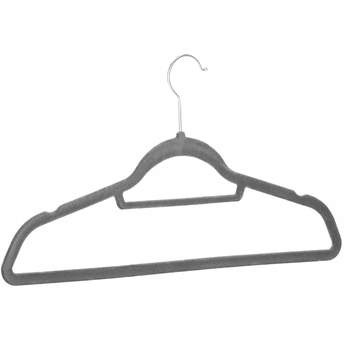WIESZAK NA UBRANIA GARDEROBA WIESZAKI WELUROWE x9 UBRANIOWE SZARE DO SZAFY Marka Springos