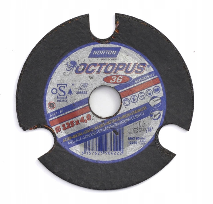 

Norton Tarcza do szlifowania Octopus 125x4,0
