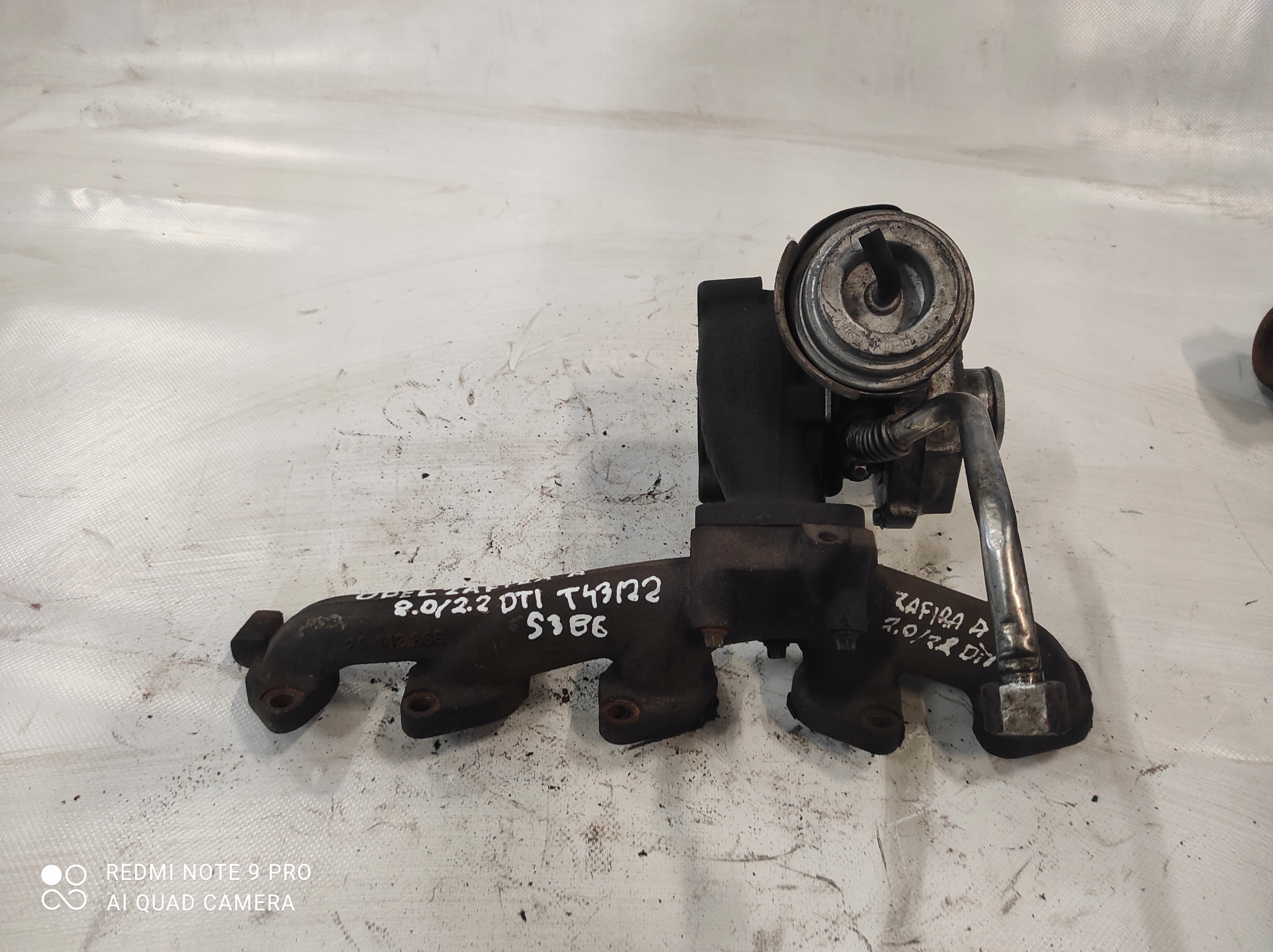 turbo TURBO OPEL ZAFIRA A 2.0 DTI