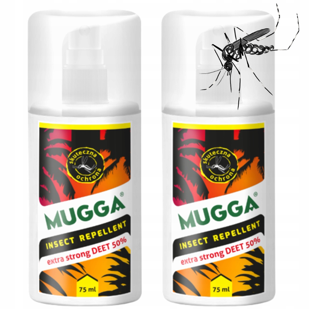 

2x Spray Środek Na Komary I Kleszcze Mugga Strong