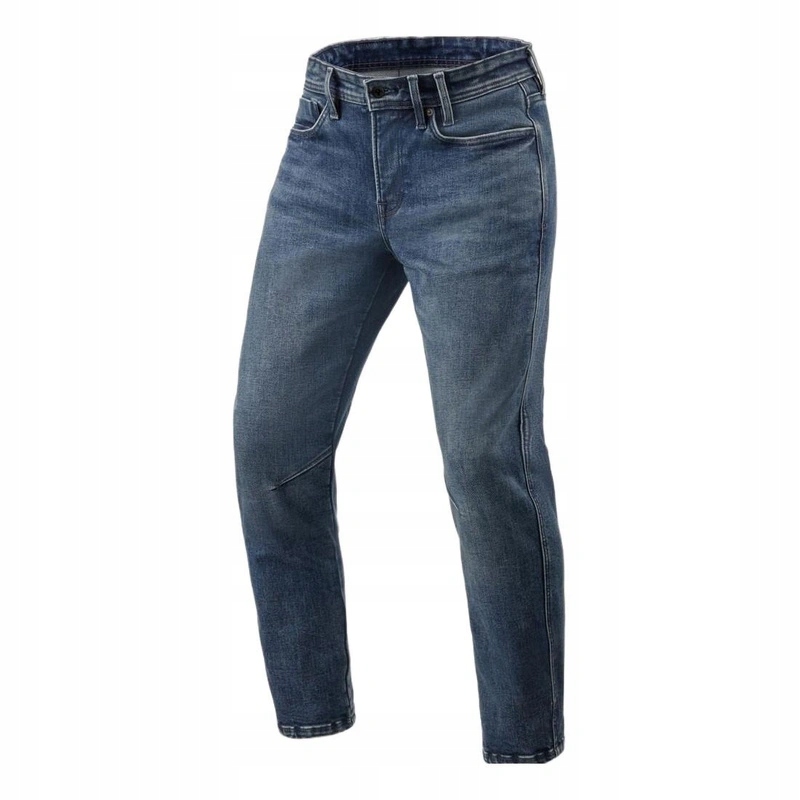 Motocyklové džínsy Revit Detroit 3 Tapered Dark Blue Used modré