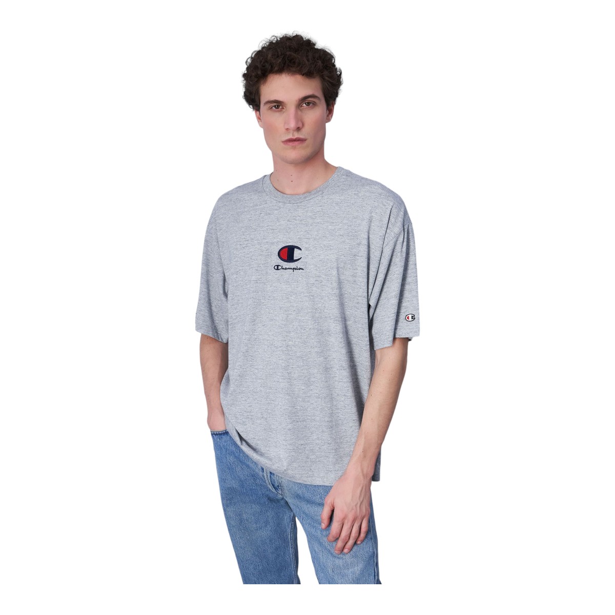 Champion Pánské Tričko Crewneck T-shirt Šedá vel. M