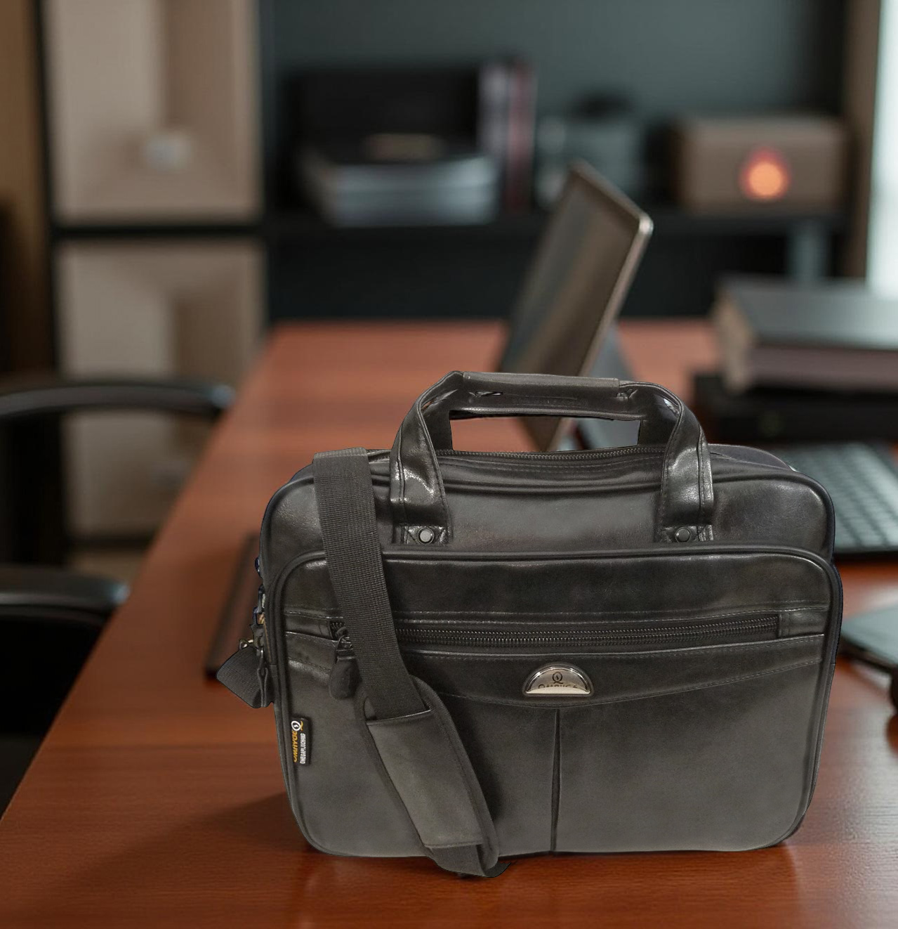 TORBA MĘSKA NA RAMIĘ SKÓRZANA NA LAPTOPA POSZERZANA DO PRACY NA DOKUMENTY Marka bez marki