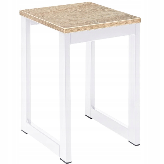 Komplet Stół 60x60 + 2x Taboret Loft DĄB SONOMA Długość stołu 60 cm